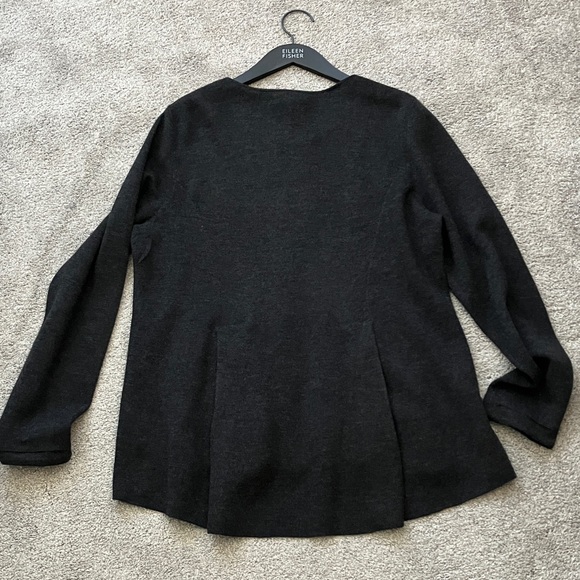Stunning Eileen Fisher Wool Knit Sweater/Jacket - Picture 4 of 12